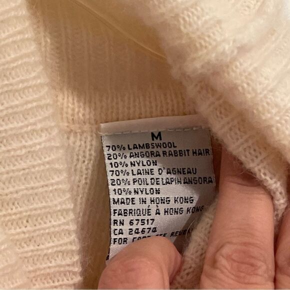 SK Jessica Tierney Cream Knitted Boho Turtleneck Sweater - Picture 2 of 5